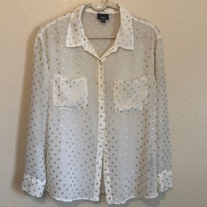 Gold Polka Dot Blouse